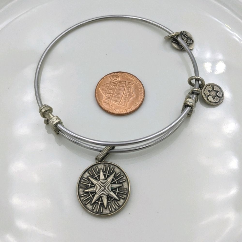 3 For 25 Silver Tone Compass Sun Adj Bracelet